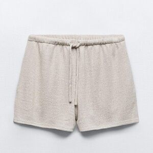 Zara Knit Shorts in light sand